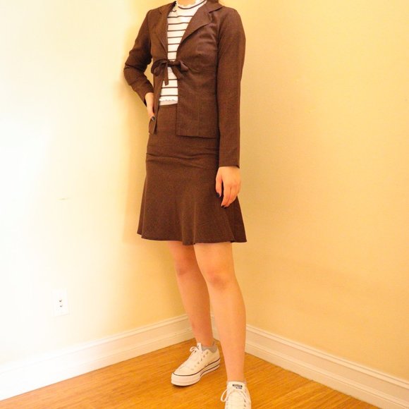 Vintage Matching Skirt Set 7/8 A-list by Wrapper - Picture 3 of 9